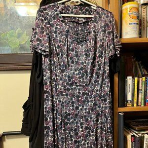 Vintage Handmade Floral Silk Dress